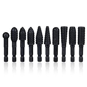 Mesee 10-Piece Rotary Burr Rasp Set for Woodworking