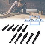 Mesee 10-Piece Rotary Burr Rasp Set for Woodworking