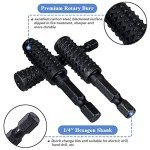 Mesee 10-Piece Rotary Burr Rasp Set for Woodworking