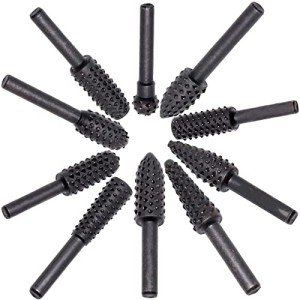 10-Piece Rotary Burr Set for Woodworking
