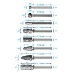 8-Piece Carbide Burr Set for Grinding & Polishing