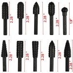 10-Piece Rotary Burr Set for Woodworking
