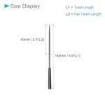 CoCud Round Needle File with Non-Slip Handle