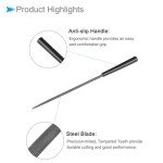 CoCud Round Needle File with Non-Slip Handle