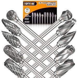 10-Piece Carbide Burr Set for Dremel Tools