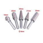 5-Piece Steel Rotary Rasp File Set