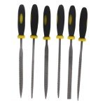 6-Piece Woodworking Rasp File Set with Grip Handles