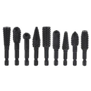 10pcs Rotary Burr Wood Carving Set with Hex Shank