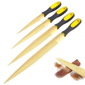 4pcs Double-Sided Wood Rasp File Set