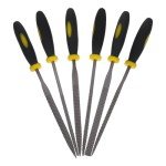 6-Piece Woodworking Rasp File Set with Grip Handles