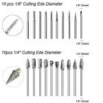 Tungsten Carbide Burr Set for Die Grinders - 20pcs