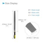 CoCud 12" Metal Half-Round File with Handle