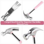 Pink Mini Hammer Set: Claw & Rubber Mallet