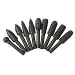 10pc Rotary Burr Rasp Set for Woodworking