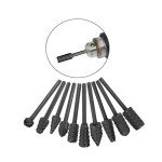 10pc Rotary Burr Rasp Set for Woodworking