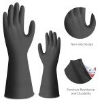 Reusable Waterproof Kitchen Cleaning Gloves - 4 Pairs