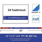 10-Pack High-Speed Hacksaw Replacement Blades - 12