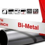 HAUTMEC 10" Bi-Metal Hacksaw Blades, 2 Pack