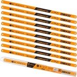 DEKO 12" Bi-Metal Hacksaw Blades - 10 Pack