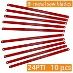 12" Bi-Metal Hacksaw Blades Replacement - 10 Pack