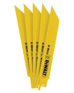 DEWALT 6-Inch Bi-Metal Reciprocating Saw Blades 5-Pack