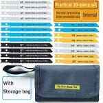 20-Piece Universal Jig Saw Blade Set with Bag