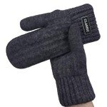 Warm Fleece Lined Winter Mittens for Women