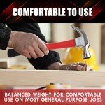 YIYITOOLS 16 oz Claw Hammer with Fiberglass Handle