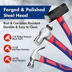 WORKPRO 5-Piece Hammer Tool Set with Fiberglass Handles