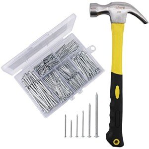376-Piece Nail Assortment with Claw Hammer