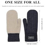 Warm Fleece Lined Winter Mittens for Women