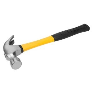 Heavy Duty Fiberglass Claw Hammer with Rubber Handle