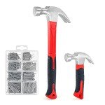 C&T 2-Piece Claw Hammer Set with Nail Kit