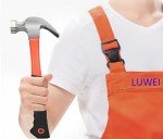 Stubby Claw Hammer with Leather Shock Absorbing Handle