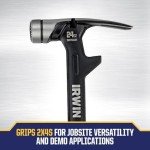 IRWIN 24oz Steel Framing Hammer with Nail Starter
