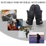 Warm Fleece Lined Winter Mittens for Women