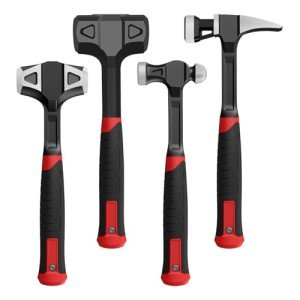 YIYITOOLS 4-Piece Hammer Set with Steel Heads