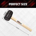 YIYITOOLS 8oz Rubber Mallet with Wood Handle
