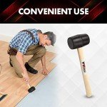 YIYITOOLS 8oz Rubber Mallet with Wood Handle