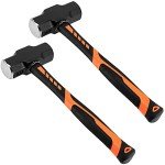 2 Pack 4 lb Mini Sledge Hammers with Fiberglass Handles
