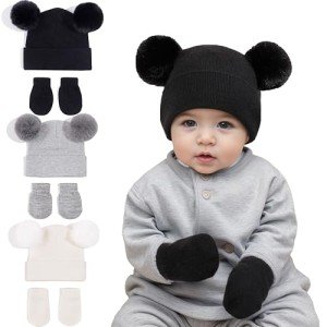 Baby Beanie and Mittens Set for Infants