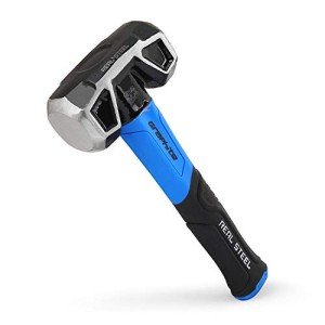 REAL STEEL 3lb Sledge Hammer with Rubber Grip
