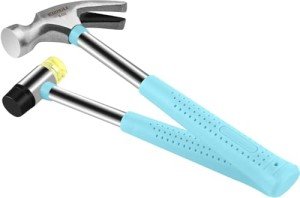 8oz Mini Hammer Set: Claw & Rubber Mallet