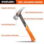 17oz Vanquish Framing Hammer with Anti-Vibration Grip