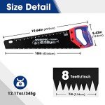 WORKPRO 16-Inch Heavy-Duty Hand Saw with Grip