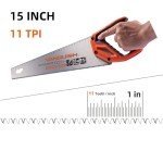 VANQUISH SharpTooth 15-Inch Handsaw for Versatile Cuts