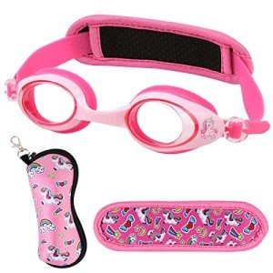 Kids Adjustable Swim Goggles with Anti-Fog Lens