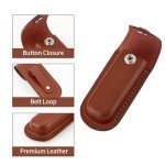 Leather Pocket Knife Sheath for Outdoor Activities