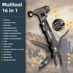 16-in-1 Adjustable Wrench Multitool with Hammer