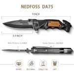 NedFoss 3-in-1 Pocket Folding Knife for Men